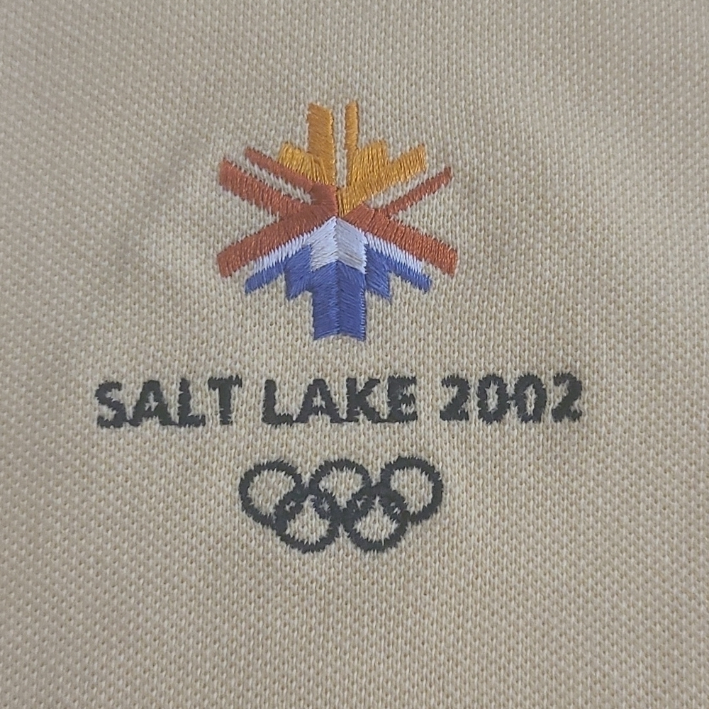 SALT Lake Olympics 2002 Yellow Vintage Button Down Shirt - Picture 3 of 6